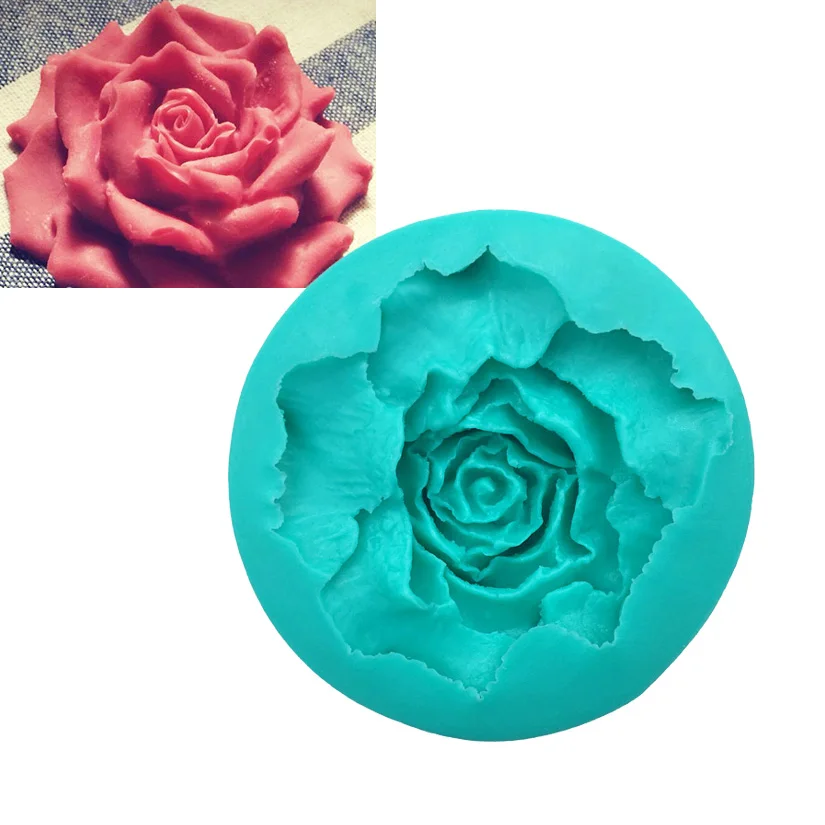 

Larger Size Peony Shapes 100% Food grade Soft Silicone Fondant Cake Chocolate Candy Decorating Mold Tools