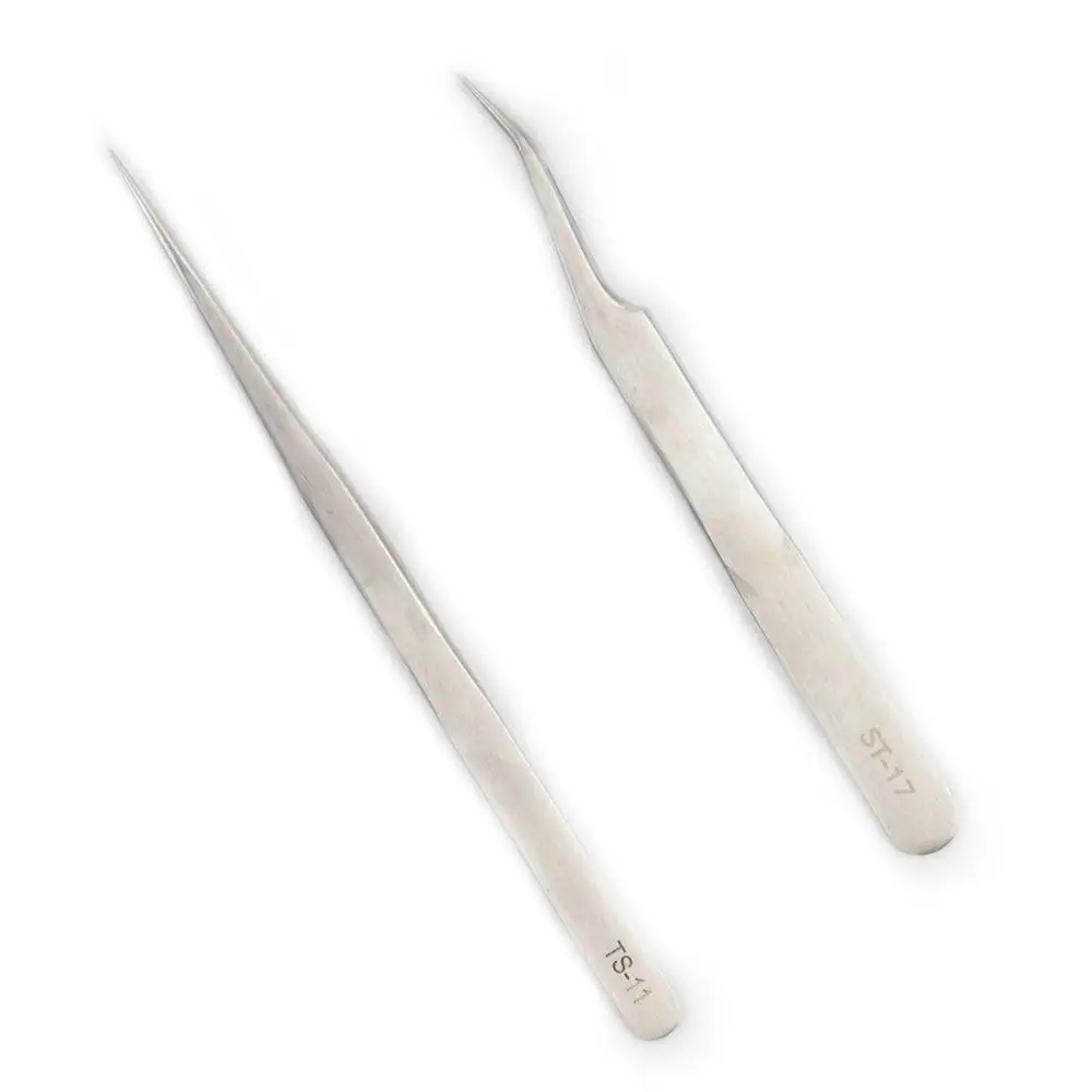 الفولاذ المقاوم للصدأ الحاجب منحني مستقيم الملقط رمش تمديد أدوات ماكياج المهنية ملاقط رمش الأظافر ديكور المنتقى #5