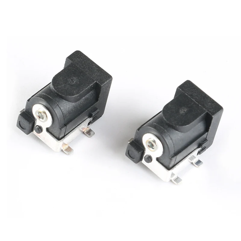 10Pcs SMD DC-005 DC-050 DC Power Jack Socket Connector DC005 5.5*2.1mm 5.5*2.5mm 2.1 / 2.5 socket Round the needle Black copper