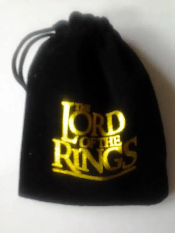 Bolsa de embalaje de joyería LOTR de alta calidad, bolsa de terciopelo para joyería