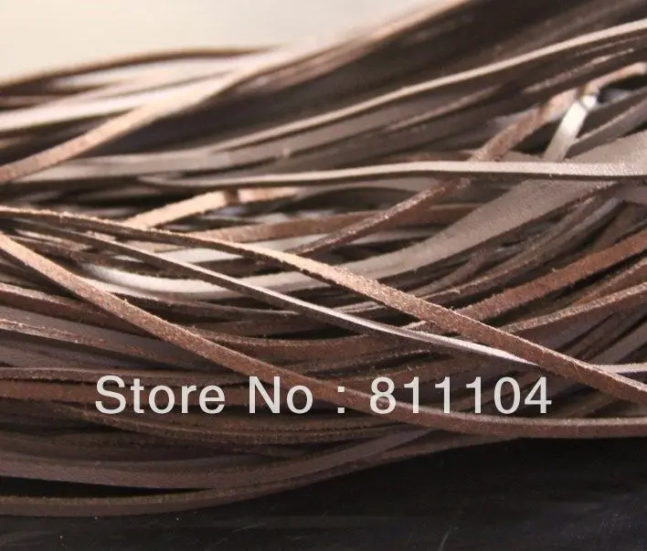 3mm Dark Brown ONE SIDE Flat Faux Suede Leather Lace Cord DIY Rope For DIY Leatherwork and Jewelry making Strap Cord Wholesale