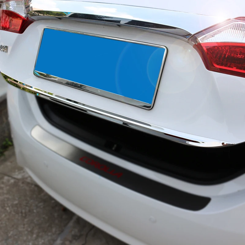 

Stainless Steel For toyota corolla 2014 2015 2016 2017 2018 Accessories Door Sticker back door Tailgate trim Car Styling 1pcs