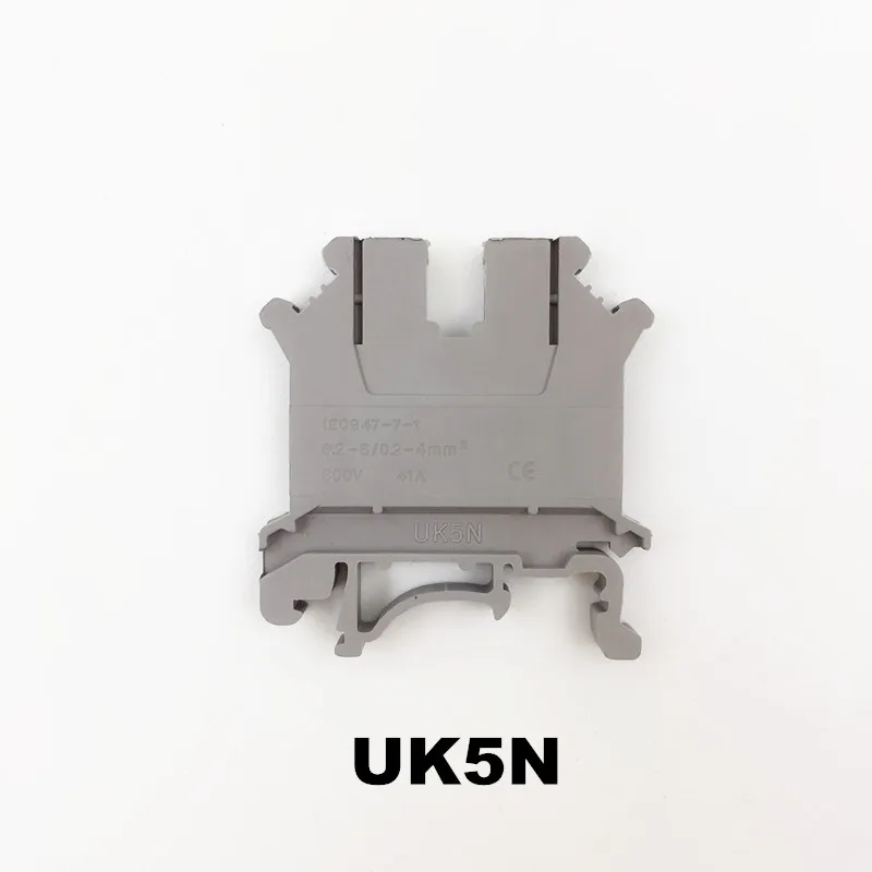 100PCS UK5N UK Series universal terminal blocks/connection terminal suit DIN RAIL TYPE,  UK-5N, replace Phoenix