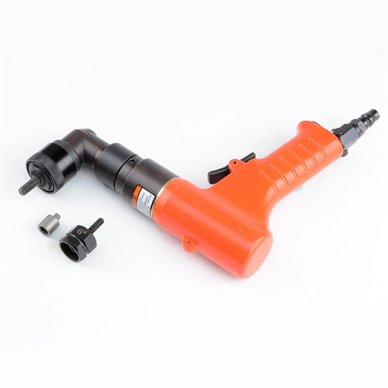 Industrial Grade Elbow Pneumatic Riveter Metal Fasten 90 Degree Right Angle Rahm Gun M4-M8 Air Pull Setter Rivet Nut Cap Tools