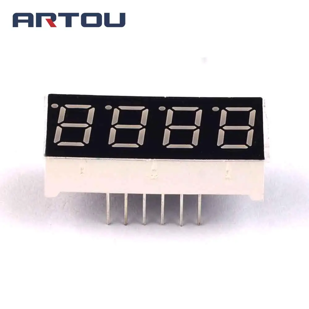 

10PCS Common Cathode 0.36" inch 4 Digits 7 Segment Segment Red LED Numeric Digital Display