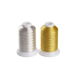 Pure Gold and Silver Color Metallic Thread for Embroidery Machine 500m/Spool