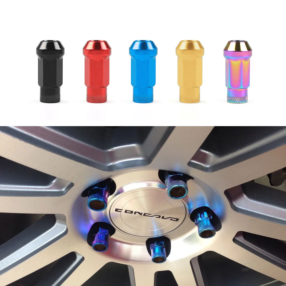 20PCS M12 X 1.5 M12 X 1.25 Wheel Lug Nuts 47mm Iron Racing Lock Lug Wheel Nuts Screw