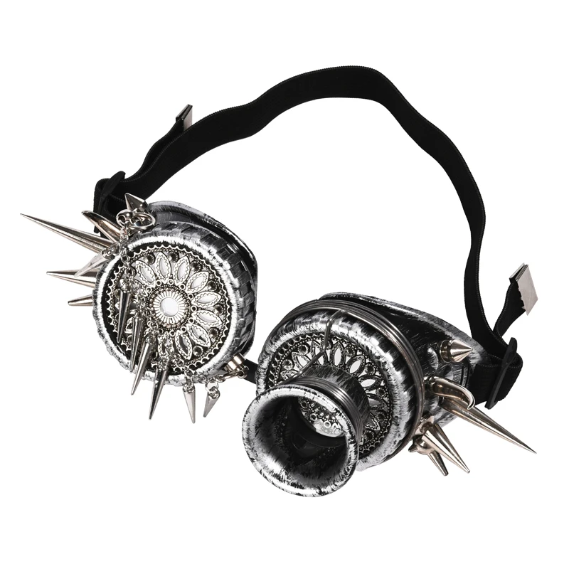 

Fashion Men Women Welding Steampunk Goggles Glasses Rivet Retro Gothic Cosplay Spikes Chains Punk Goggles