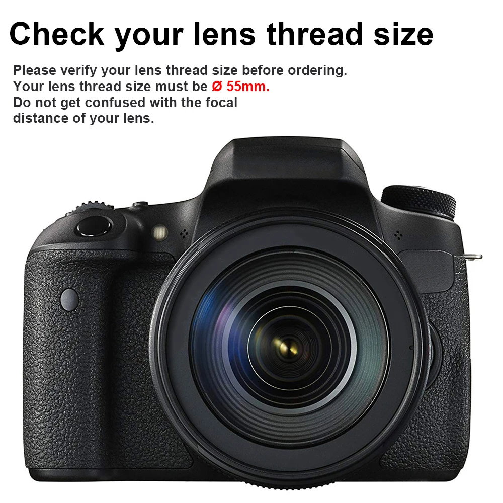 55MM 0.43x Professional HD Wide Angle Lens w/Macro Portion for Nikon D3400 D5600 for Sony Alpha Cameras