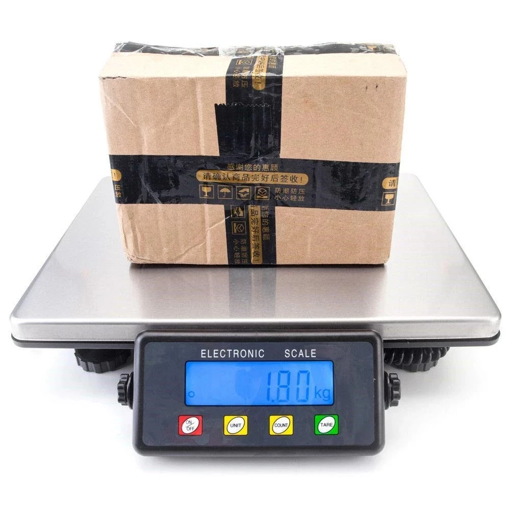 weight 400lb commercial household electronic scale postal scale  transportation scale powered by battery or  ac adapte