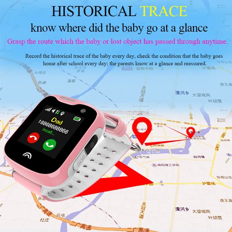 kids smart watch IP68 waterproof wristwatch GPS+LBS+WIFI Positioning smartwatch support micro sim card watch for kids children