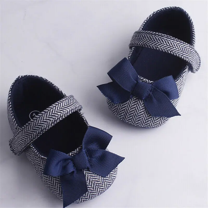 Emmababy-zapatos antideslizantes para niña, calzado con lazo, suela suave, gancho, primeros pasos, 0 a 18 meses, 3 colores