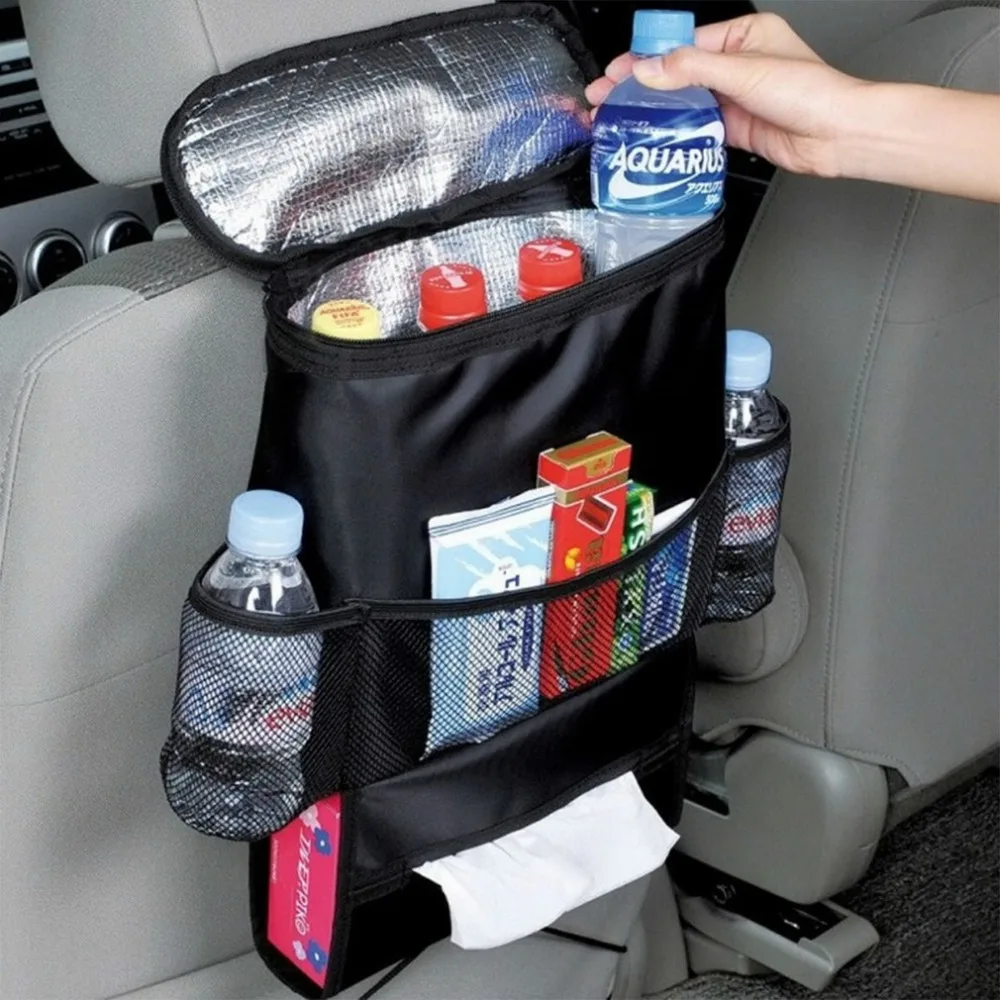 Car Cooler Bag Seat Multi Pocket Arrangement Bag Back Seat Chair Car Styling Car Seat Cover Thermal Insulation Bag Storage Bag