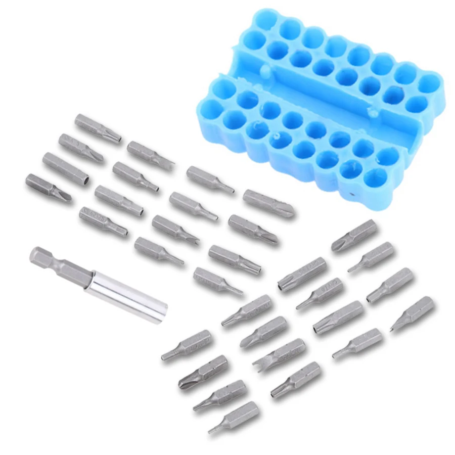 33pcs/Set Hex Star Spanner Electric Tri Wing Screwdriver Auto Car Repair Set Extension Holder Magnetic Security Screwdrivers