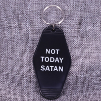 Christian Not Today Satan Faith Hotel Key Tags for Women Jesus gift keychain