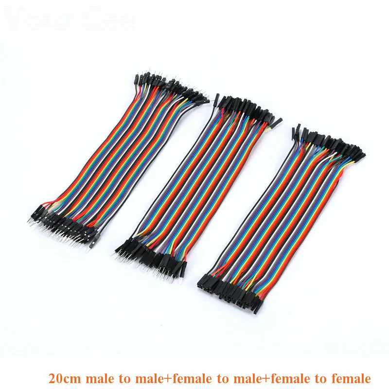 Dupont Line 10/20/30/40CM 40Pin Male to Male + Male to Female and Female to Female Jumper Wire Dupont Cable for Arduino DIY KIT