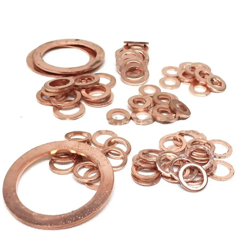 10pcs 24mm x 16mm x 2mm Copper Crush Washers Seal Flat Ring Fastener Replacement