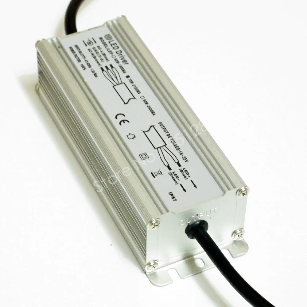 CE Certified IP67 70W 2100mA Led Driver DC 18V - 35V Power Supply AC 110V 220V 277V for 10 series 7 parallel LED lights