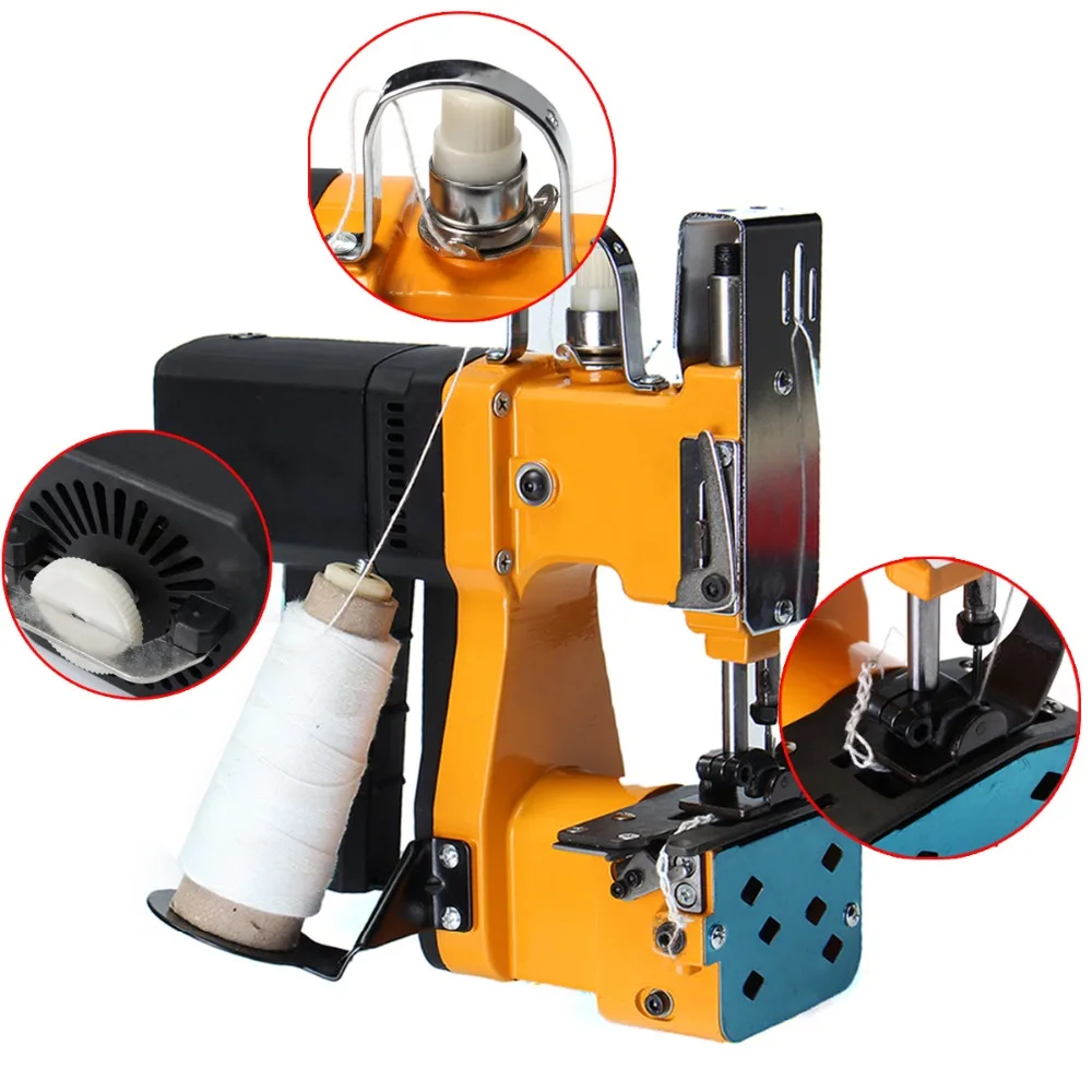 Electric Woven Bag Closing Machine Sewing Agriculture Textile Knitted Bag Sealing Packing Machine Closer For Snakeskin Sack Tool