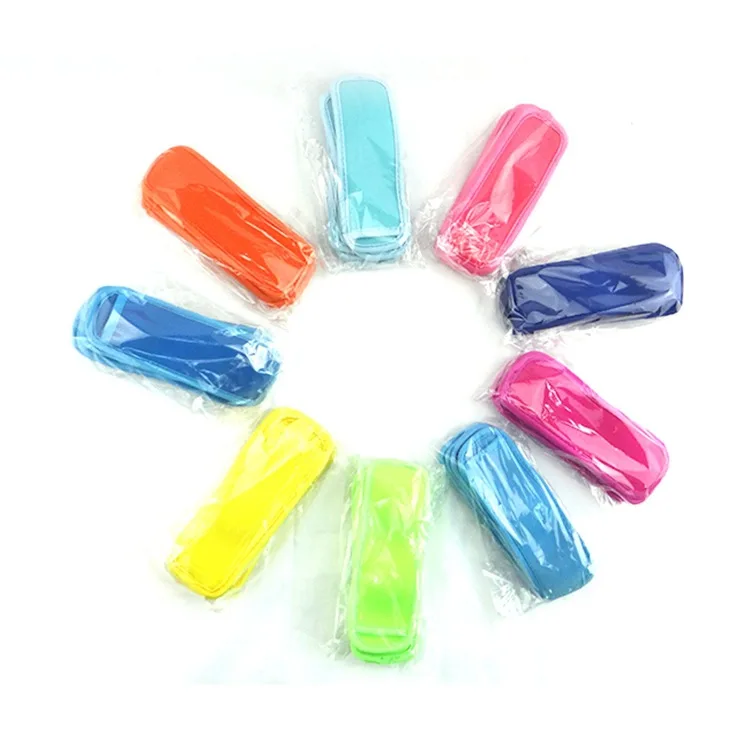 wholesale 200pcs Neoprene Ice Popsicle Sleeve Pop Holders, Ice Lolly, Ice Block 4 Color lin2176