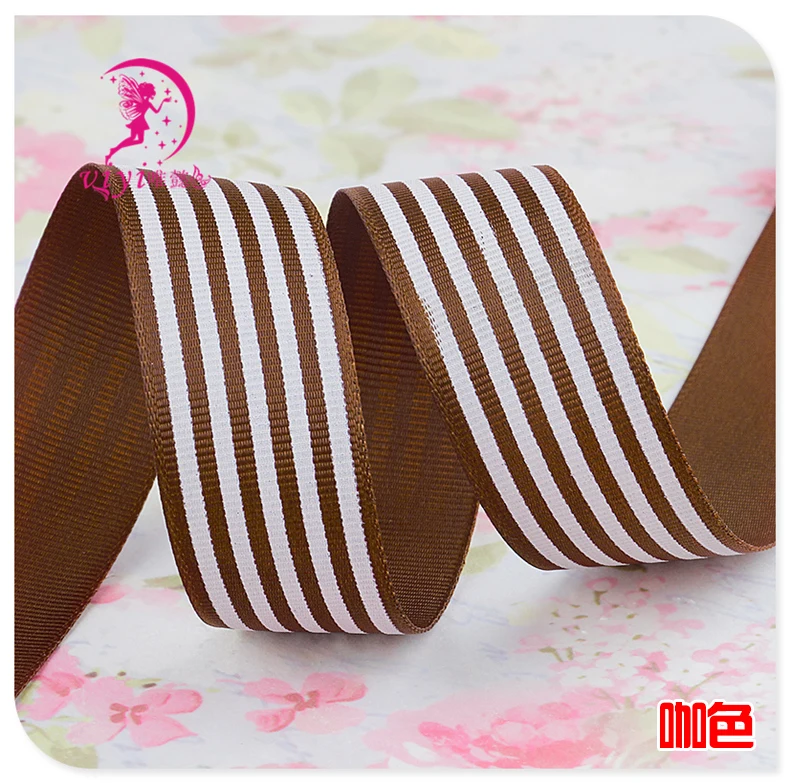 New (1 Meter/lot) 1\'\'(25mm) Stripe Grosgrain Ribbon Printed Gift Wrap Ribbon DIY Home Decoration Gift Wrapping Christmas Ribbon