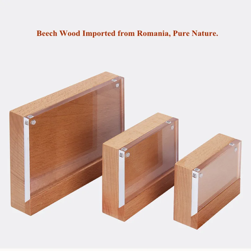 90x54mm Lie And Stand Wooden Table Sign Card Holder Display Stand Menu Paper Photo Picture Frame Small Price Label Tags