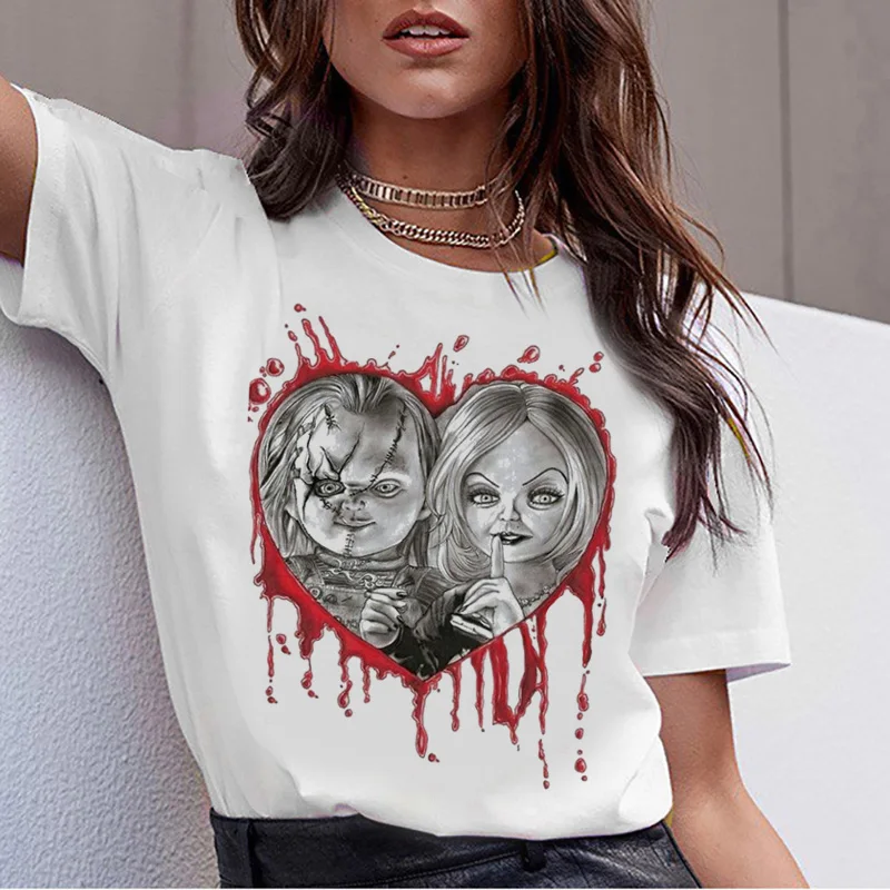 chucky Horror High Quality cool women new t shirt streetwear ulzzang tee shirts t-shirt fashion female femme new  tshirt top