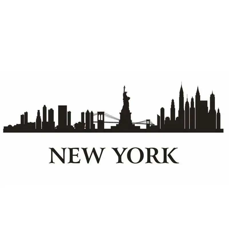 

New York City Decal Wall Sticker Vinyl Stickers Decor Mural Art Home Decoration Landmark Skyline Statue Of Liberty Wall Decal