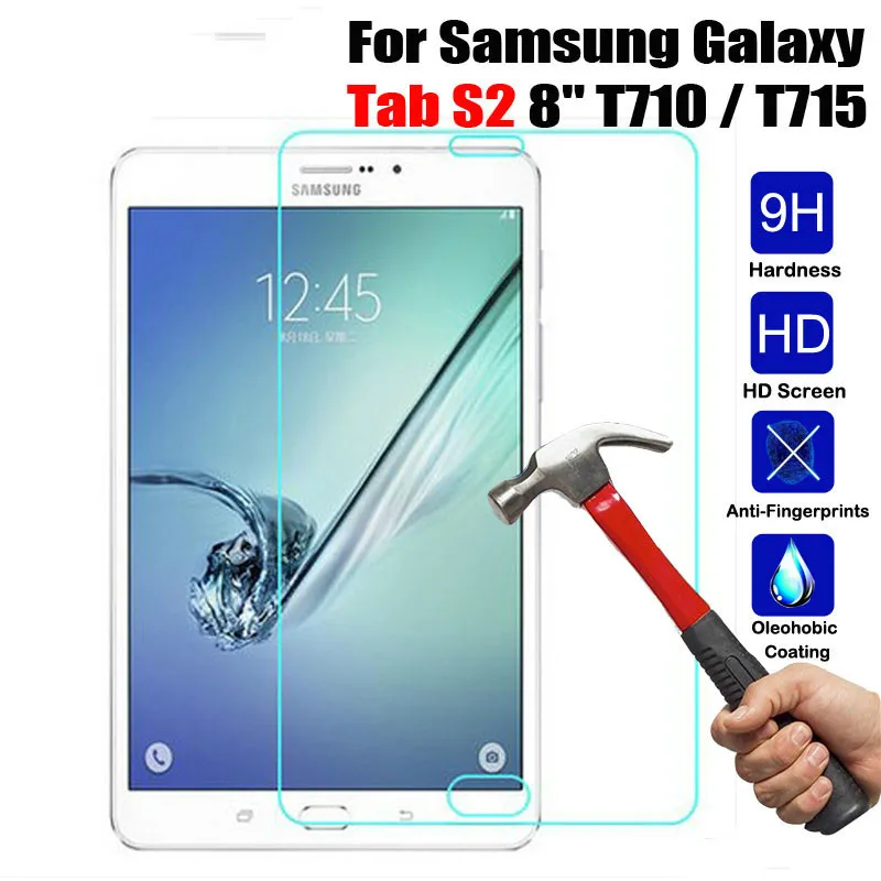 

2PCS Tempered Glass Screen Protector Protective Film For Samsung Galaxy Tab S2 8.0 T710 T715 SM-T719 0.3mm LCD Tablet