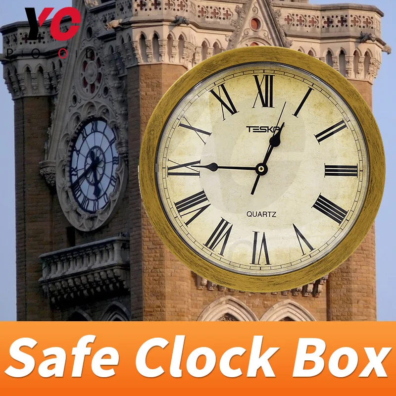 

Safe Clock box Escape room prop hide clues in the box unexpected Real life chamber supplier game item secret box YOPOOD