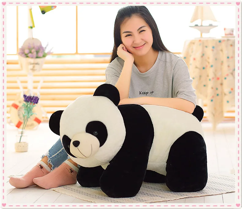 Juguete de peluche de aproximadamente 70 cm, panda propenso, muñeco de panda, almohada suave, regalo de cumpleaños, Día de San Valentín, regalo de Navidad 0433