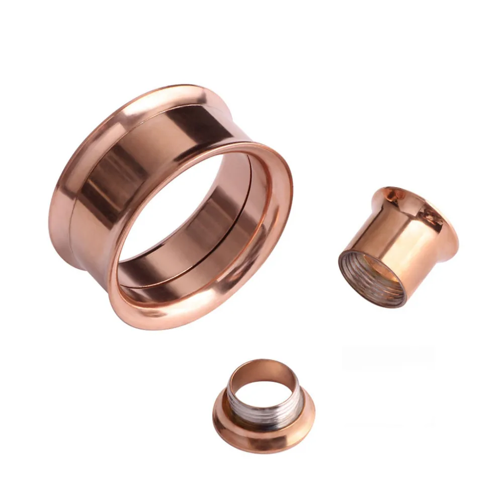 Hoisy Double flared tunnel met hanger flesh tunnel oor expanderpiercing sieraden voor vrouwen mannen 6 mm - 24 mm, 14mm (9/16), Metaal, Geen Edelsteen