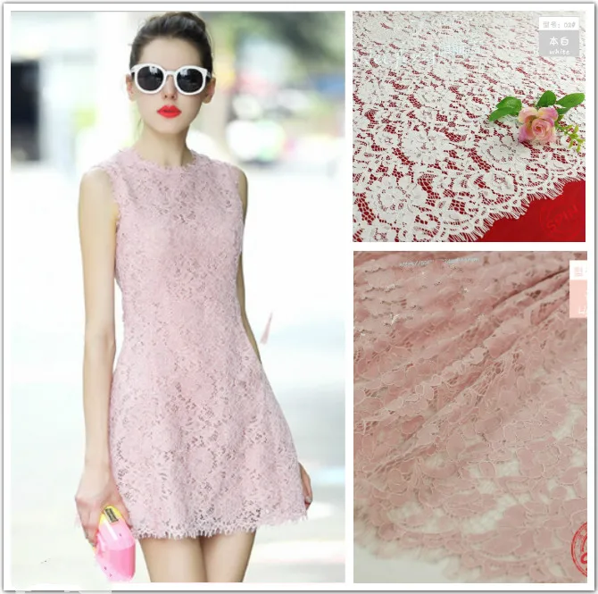 Free shipping High-grade Special For Car Bone Lace Openwork Fabric Eyelash Lace Dress Clothing Diy Handmade Cloth Fabric