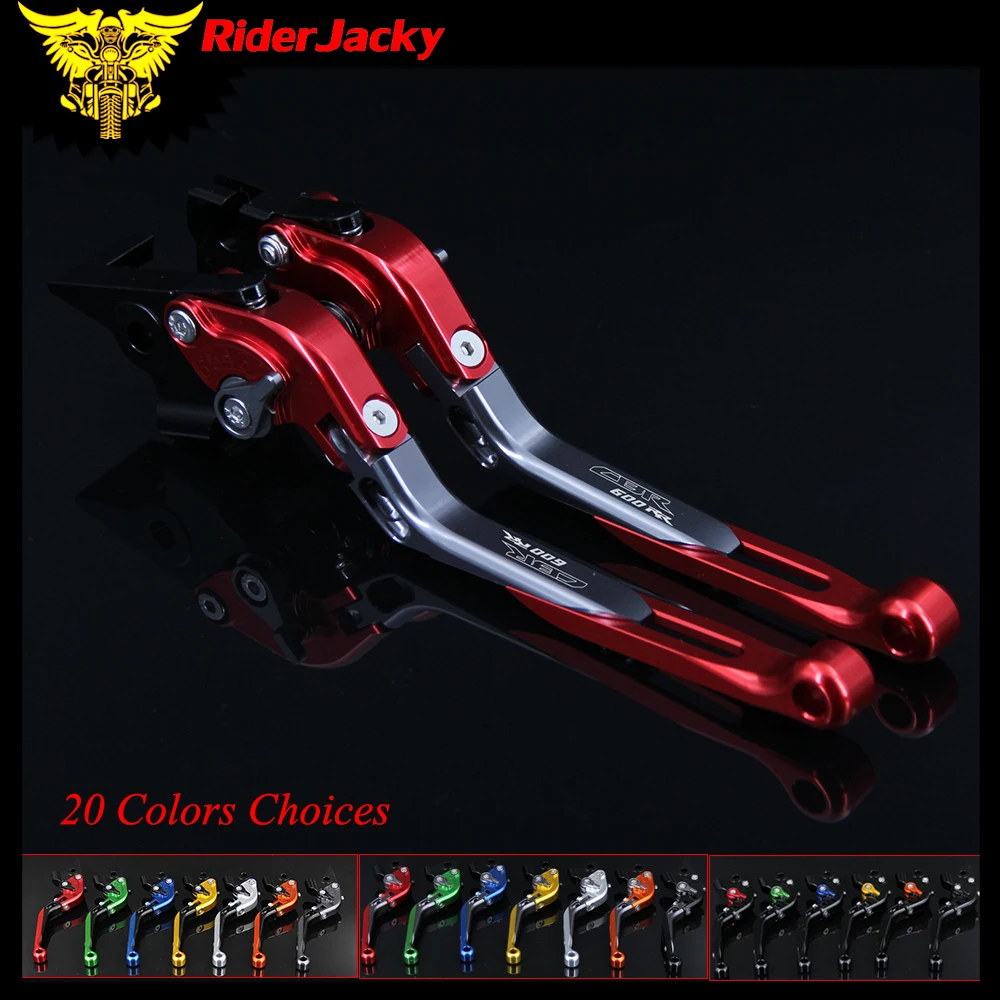 RiderJacky 1 Pair Red Motorcycle Folding Extendable Brake Clutch Levers For Honda CBR600RR CBR 600RR 2007-2017 2014 2015 2016