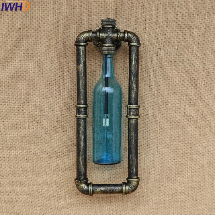 American Loft Style Creative Iron Wall Sconce Witch Switch Industrial Vintage Wall Light For Home Antique LED Wall Lamp Indoor