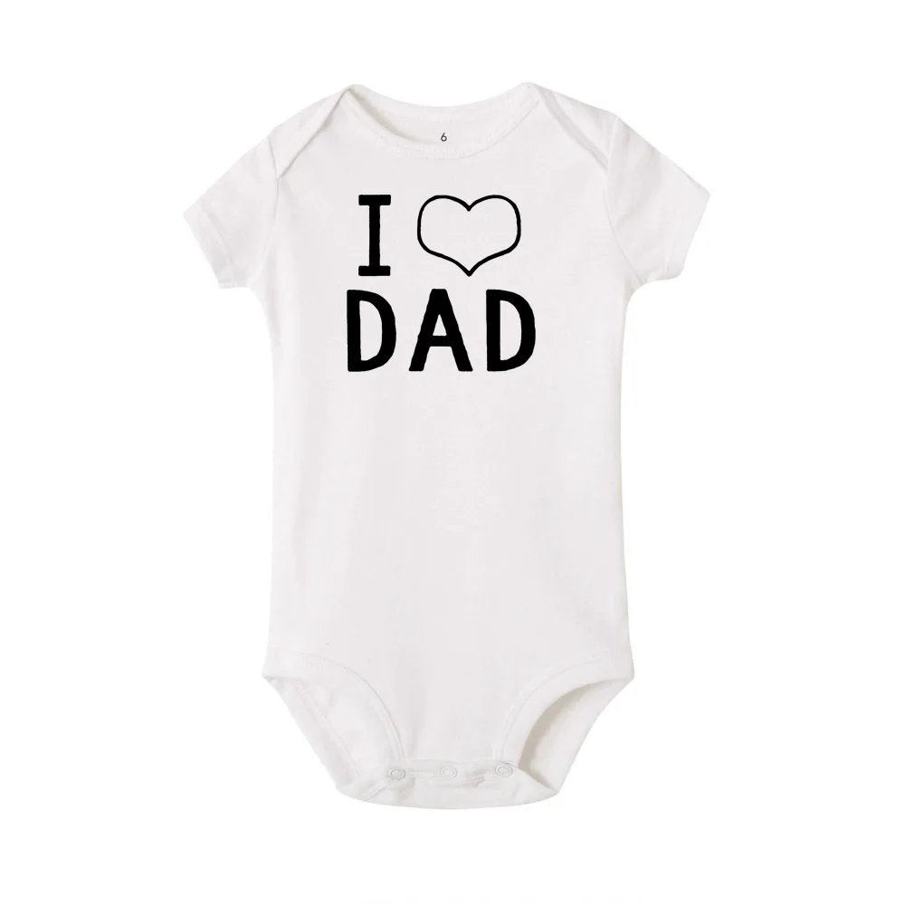 I Love Mom and I Love Dad New Newborn Toddler Infant Baby Boys Girls Sister Brother Twins Bodysuit Matching Outfits Casual Cloth