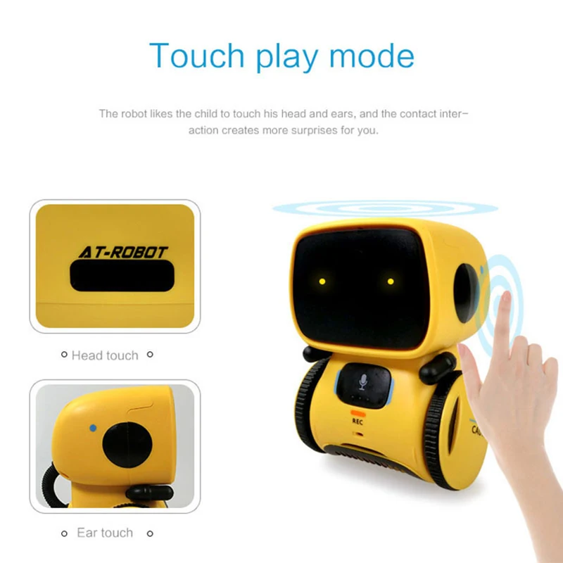 Newest Type Smart Robots Dance Voice Command 3 Languages Versions Touch Control Toys Interactive Robot Cute Toy Gifts for Kids