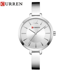 Curren-relógio de pulso feminino, quartzo, marca, luxo, pulseira, aço completo, moda, para mulheres