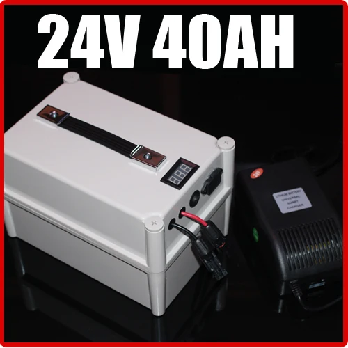

24V 40AH LiFePO4 Battery Portable Battery ,Electric bicycle Scooter Pack Solar energy, waterproof 24v lithium Free Shipping