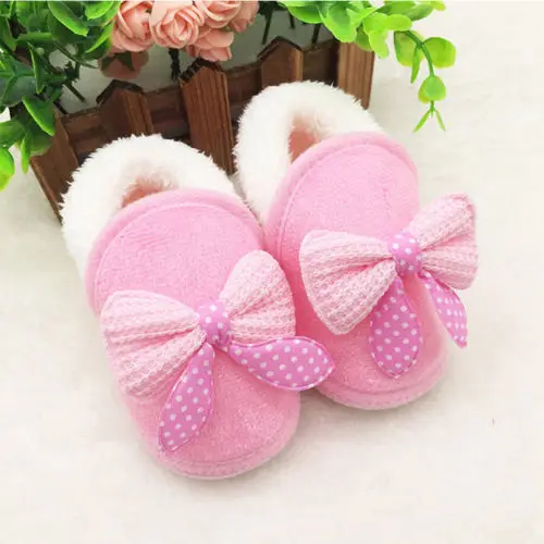 

2019 Newborn Infant Boy Girl Snow Boots Kid Baby Winter Fur Prewalker Warm Crib Shoes First Walker