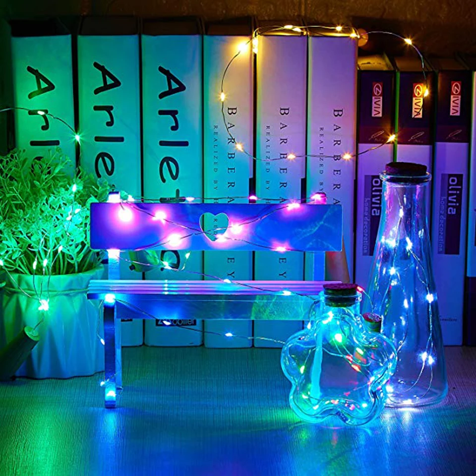 Mini LED Garrafa Cork Lights, Holiday String Lights, Decoração De Vidro Artesanato, Interior, Ao Ar Livre, Casamento, Natal, 1m, 2m