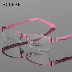 BCLEAR Half Rimless Eyeglasses Frame Optical Prescription Semi-Rim Glasses Frame For Women's Eyewear Female Armacao Oculos