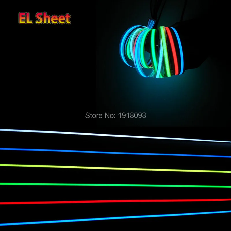 Newest DC-3V Driver+8 Colors Optional 1.4X100CM el tape el wire LED strip for car,house,party,dispaly,holiday, Bar