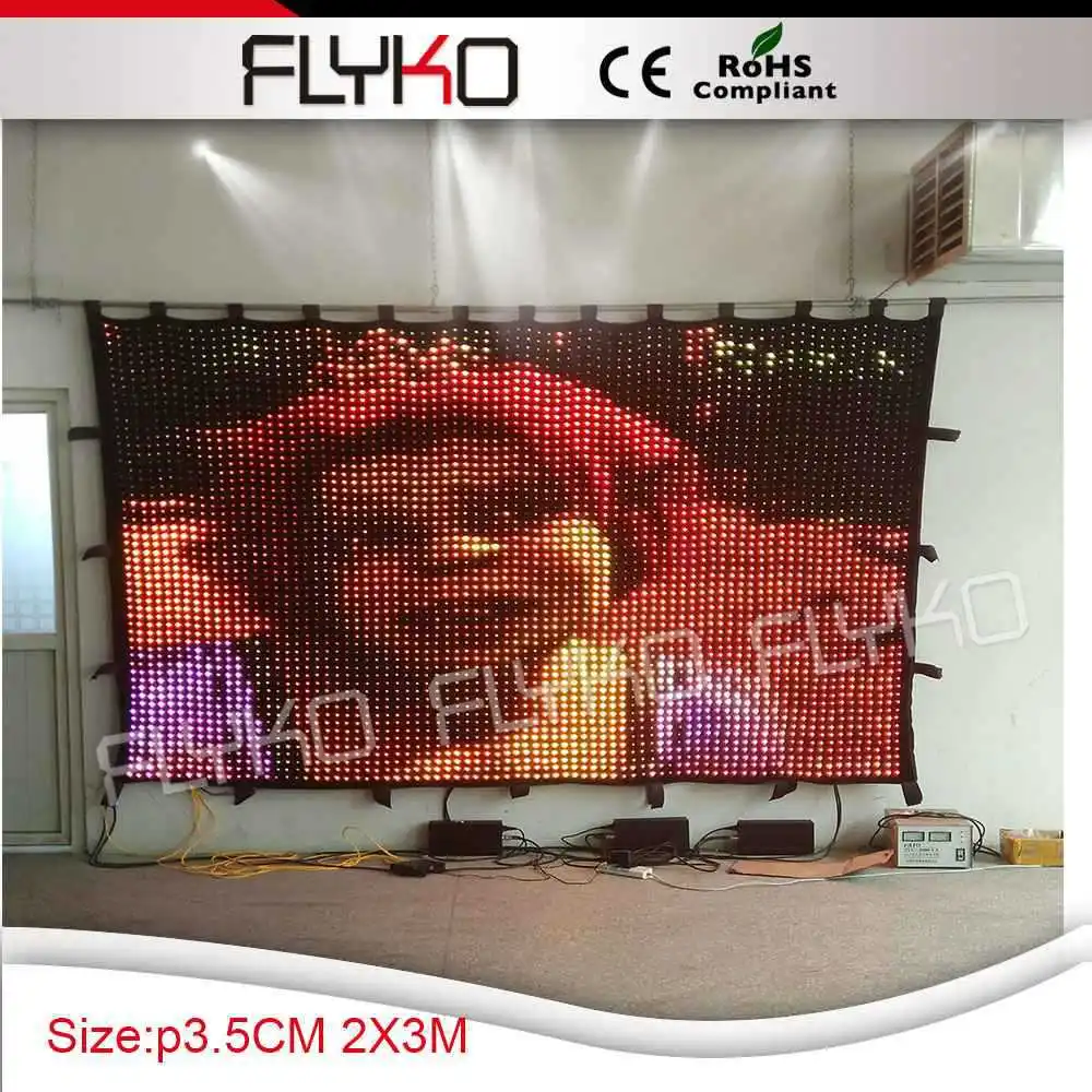 full color stage backdrop original factory support  DMX DJ booth led video curtain