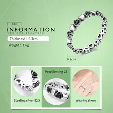 Sterling Silver Heart Ring Women #5