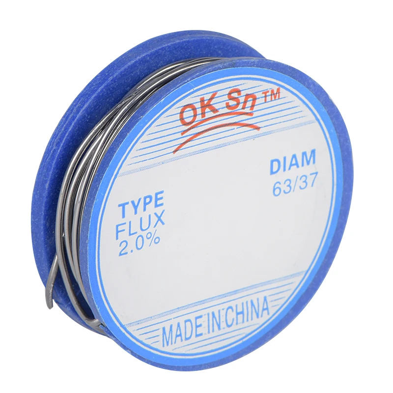 JCD-Soldering Wire Roll, Tin Chumbo Rosin Núcleo Solda, Flux Content, Solda Wire Roll, 0.8mm, 3.5x1.1cm