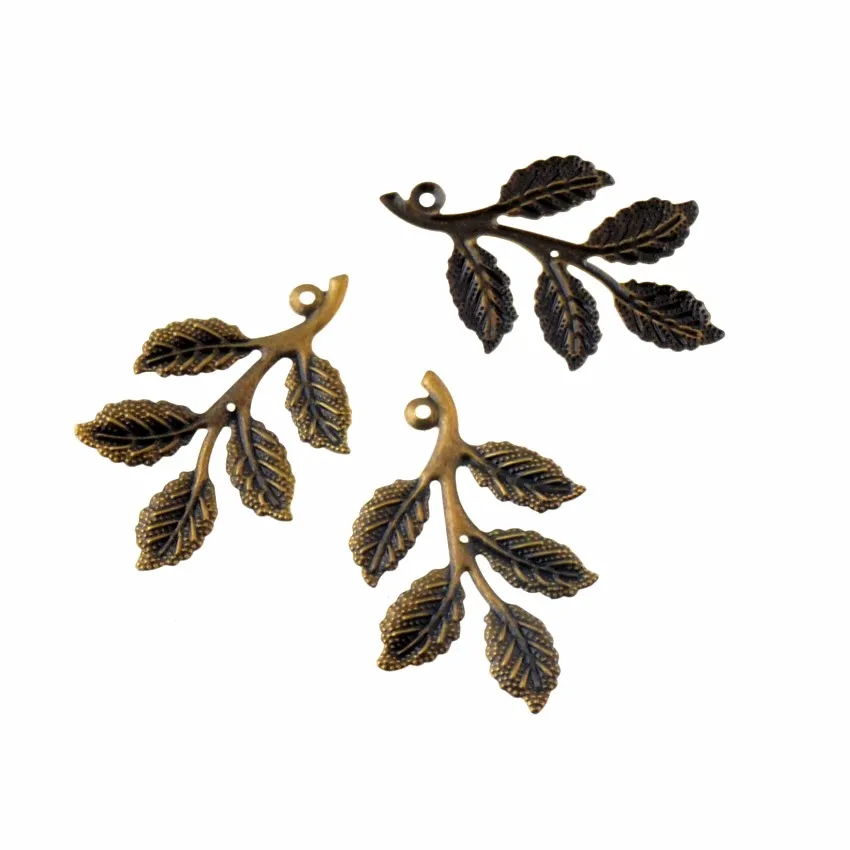 Free shipping 20Pcs Leaf Filigree Wraps Connectors Metal Crafts Gift Decoration DIY 32x50mm