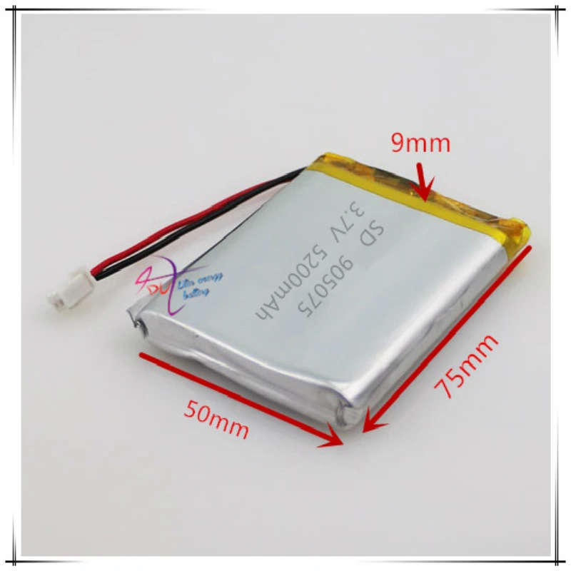 XHR-2P 2,54 3,7 V 5200 mAh 915176 905075   Notstromversorgung für Polymer-Lithium-Batterien