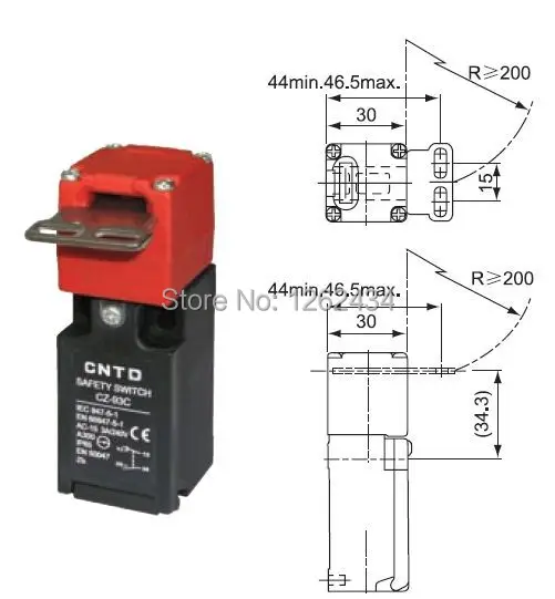 Safety door switch Limit switch Micro switch CZ-93C 1NO 1NC 3A