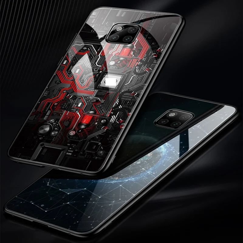 New For Huawei Mate 20 pro X phone Case Tempered glass cover For Huawei Mate20 pro X Protective casing mate 20pro 20X Shell